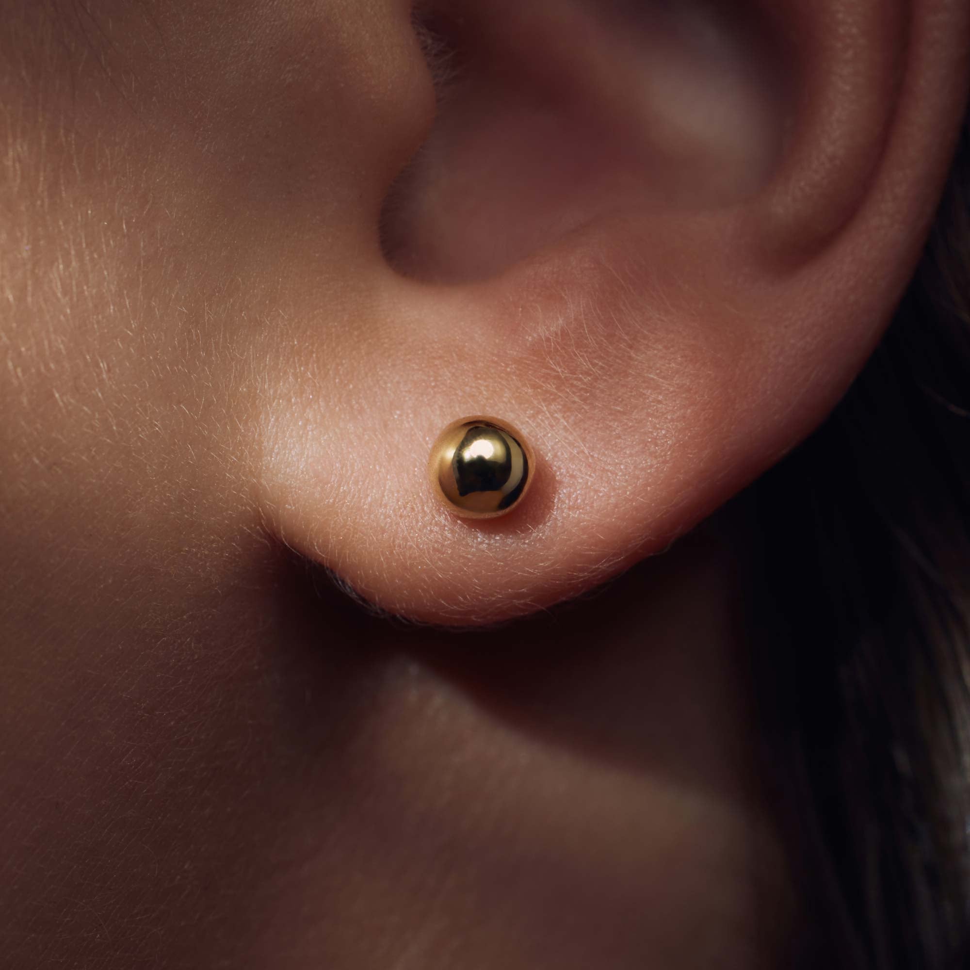 Parte Di Me Bibbiena Poppi Casentino 925 Sterling Silver Gold Plated Ear Studs PDM36166