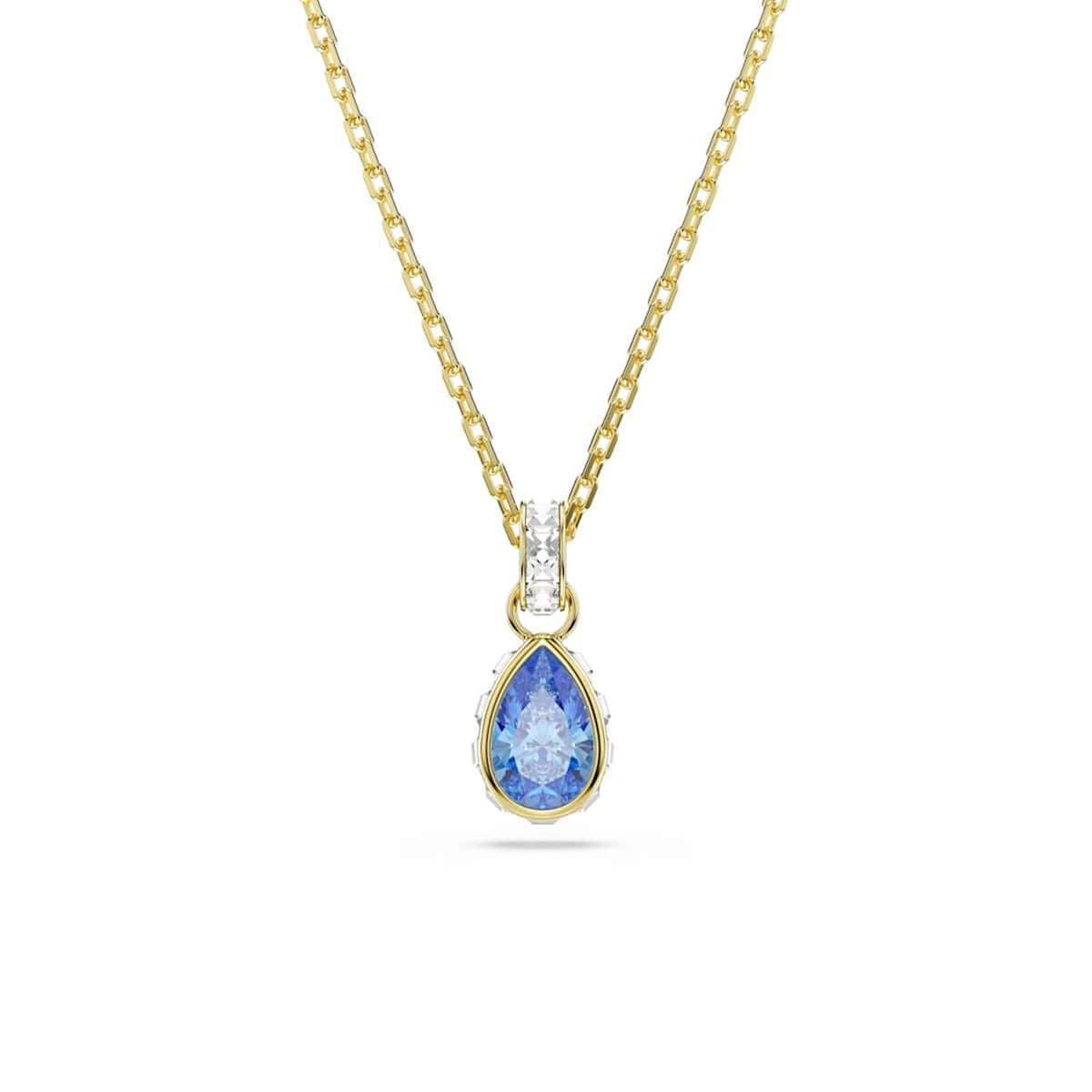 Swarovski Chroma Gold-Tone Necklace with Blue Crystal Pendant 5757786