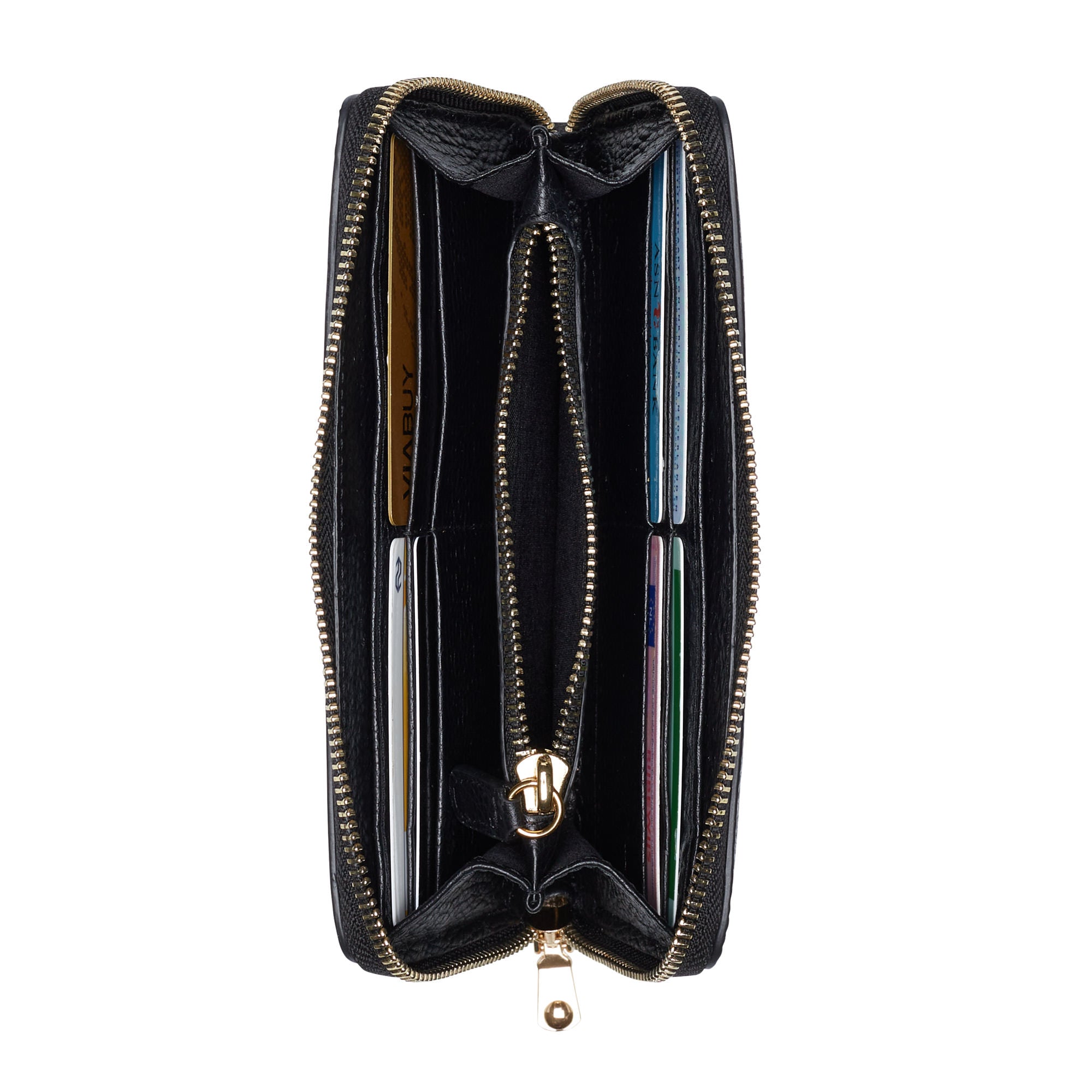 Isabel Bernard Honoré Léa Black Zip Wallet IB23001
