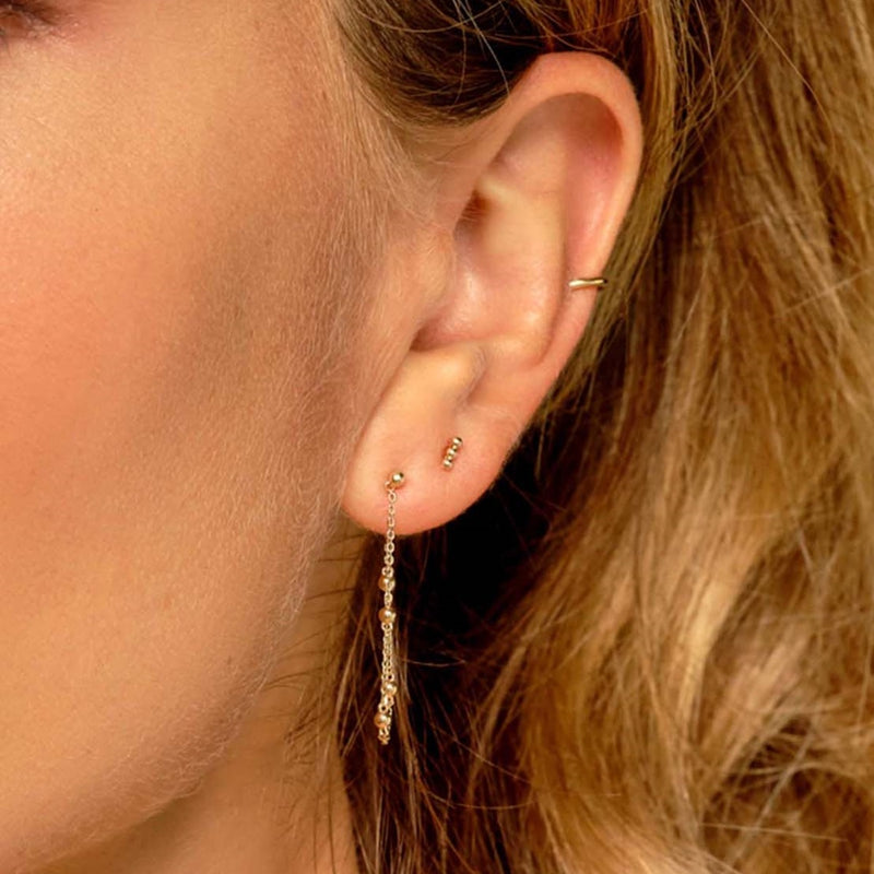 Jackie Gold 14K Golden Ear Studs JKE22.261-zoom-