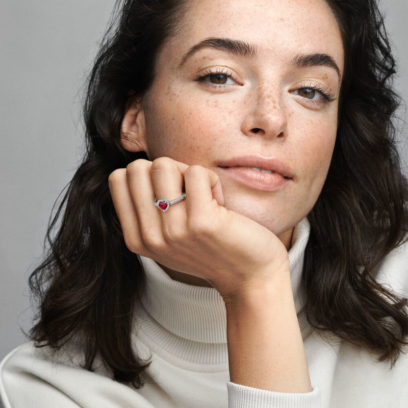 Pandora Timeless 925 Sterling Silver Heart Ring 198421C02-50-zoom-