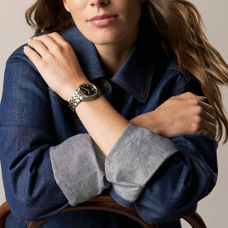 Fossil Scarlette Round Black Dial Watch ES5458-zoom-