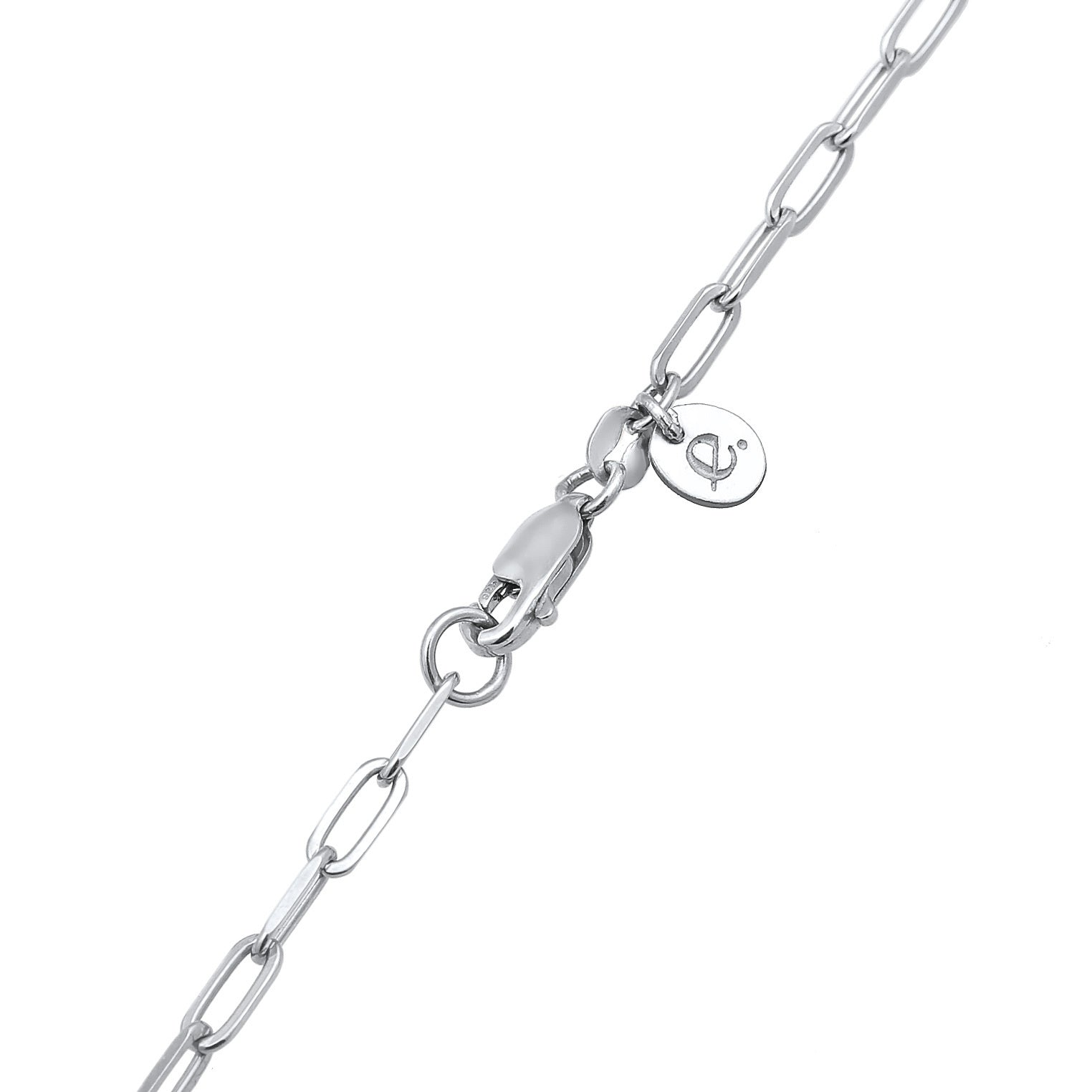 Elli 925 Sterling Silver Link Chain Necklace with Quartz 2004-BF-0007920-001