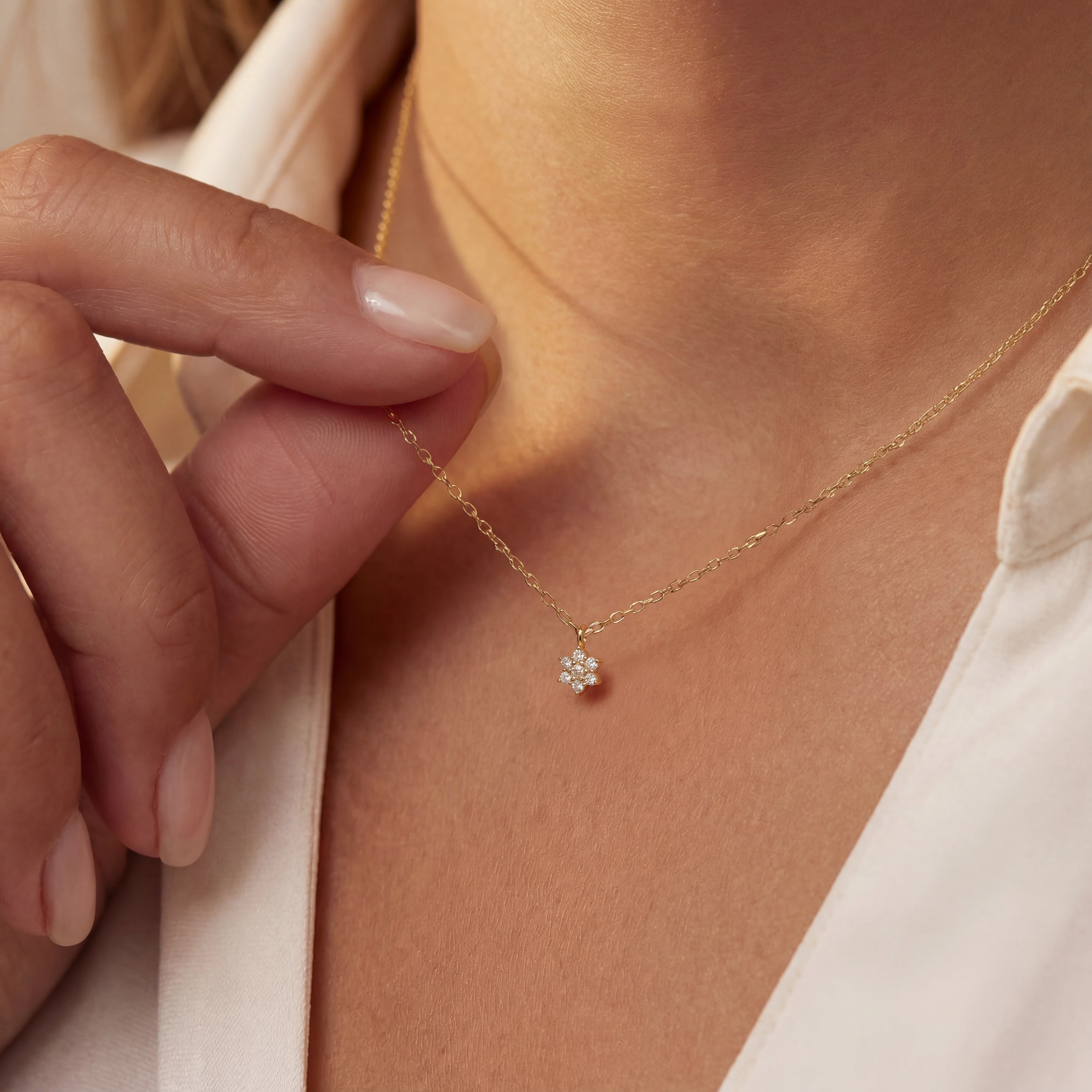 Isabel Bernard De La Paix Romee Necklace With Diamonds 0.07 Carat IBD350034