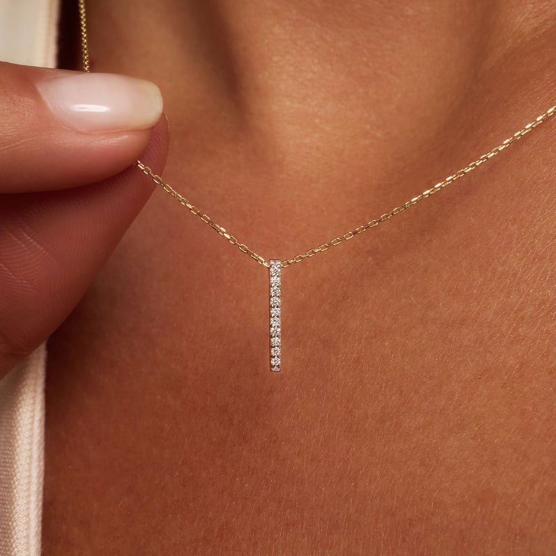 Isabel Bernard De la Paix Flavie 14 karaat gouden collier met diamant 0.06 karaat IBD350032-zoom-