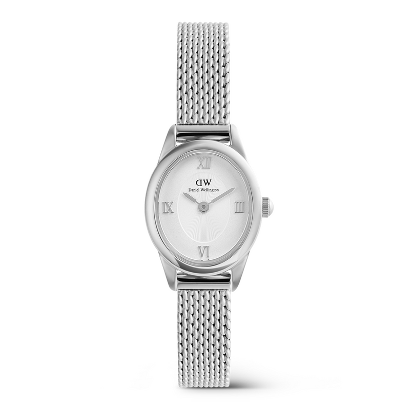 Daniel Wellington Ophelia Mini Mesh Witte Zilveren Dameshorloge DW00100938-zoom-