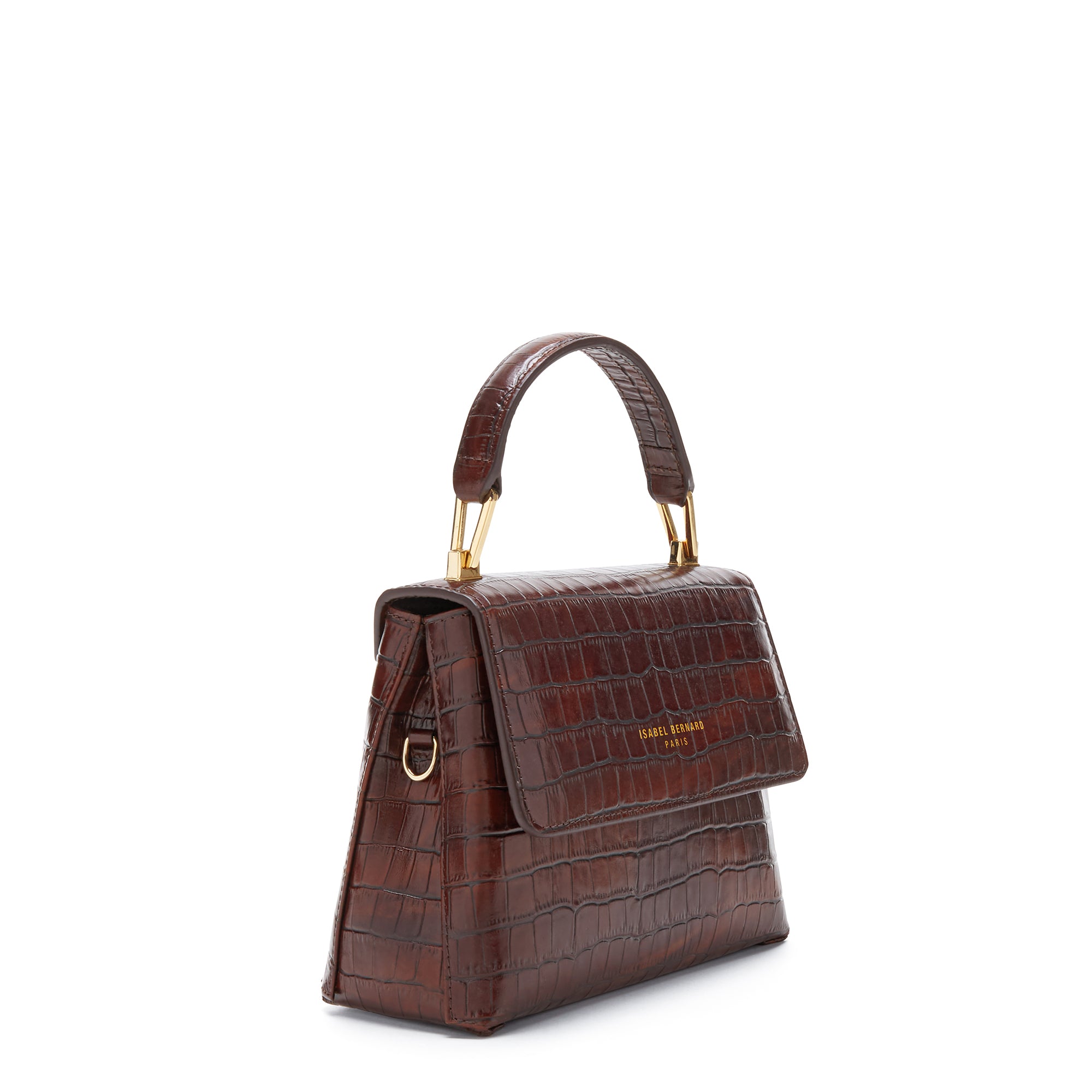 Isabel Bernard Femme Forte Heline Croco Brown Handbag IB21013