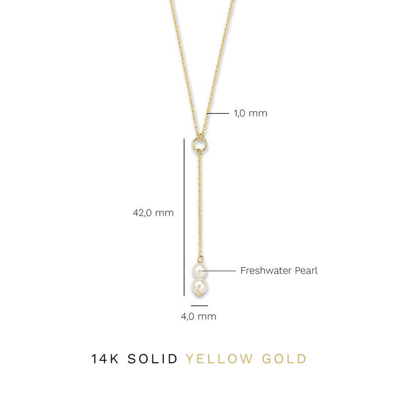 Isabel Bernard Belleville Luna 14 Karaat Gouden Collier IB340024 (Lengte: 40.00-45.00 cm)-zoom-