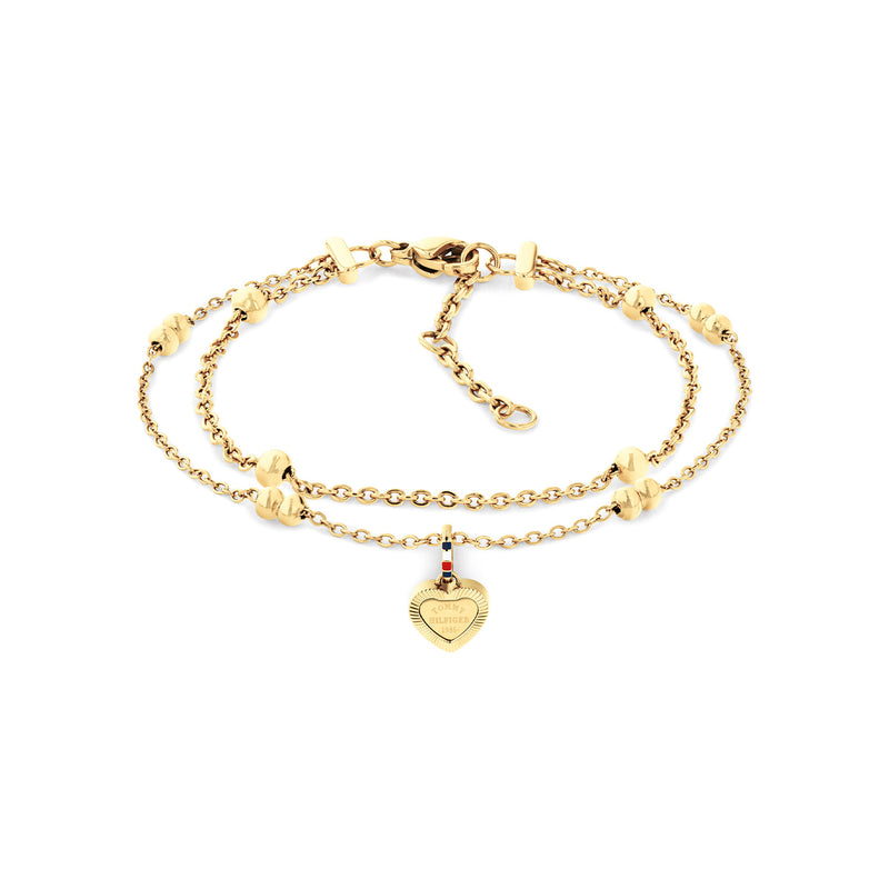 Tommy Hilfiger Roestvrij Staal Goudkleurige Dames Schakelarmband TJ2781012-zoom-