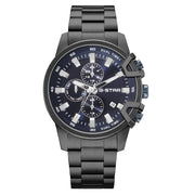 G-STAR Bend3D Zwart Herenhorloge met Blauwe Wijzerplaat GSW.505.05