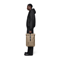 Rains Beige Rolltop Backpack R13320-133