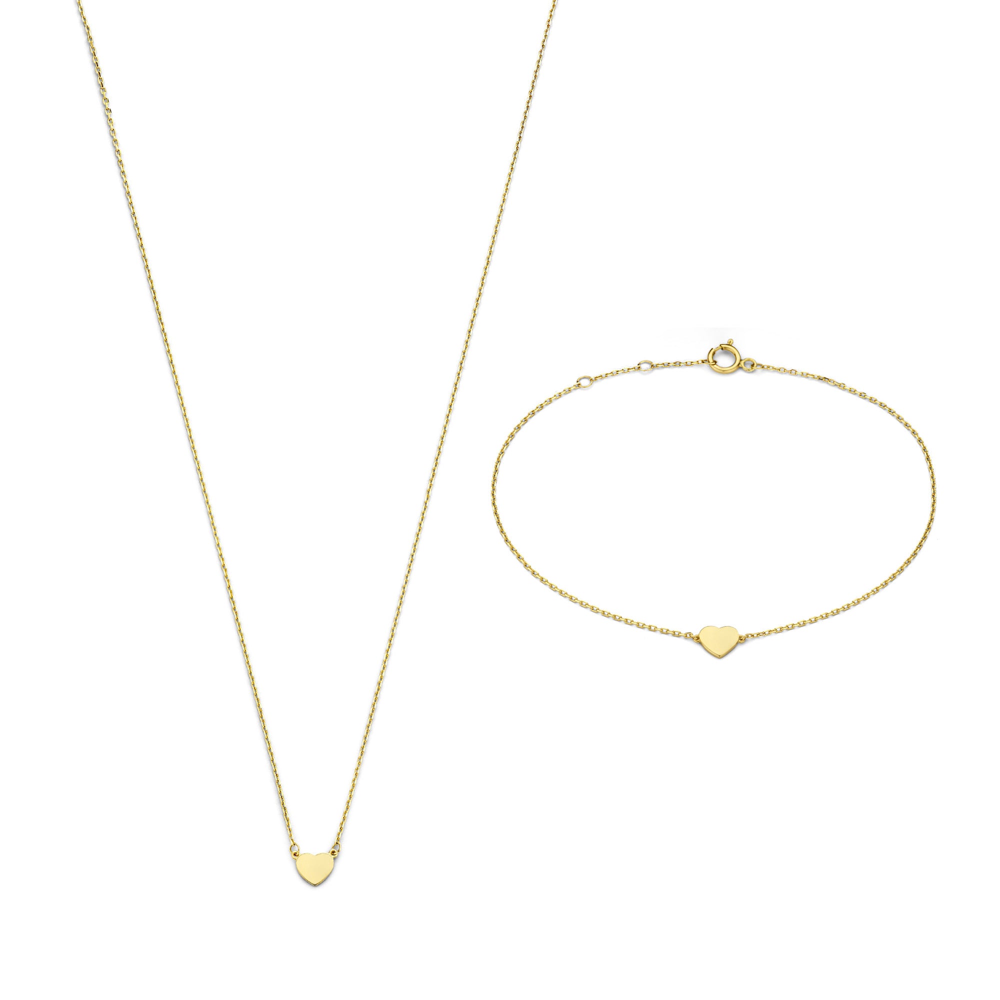 Isabel Bernard Cadeau d'Isabel 14 Carat Golden Necklace and Bracelet giftset IB90062