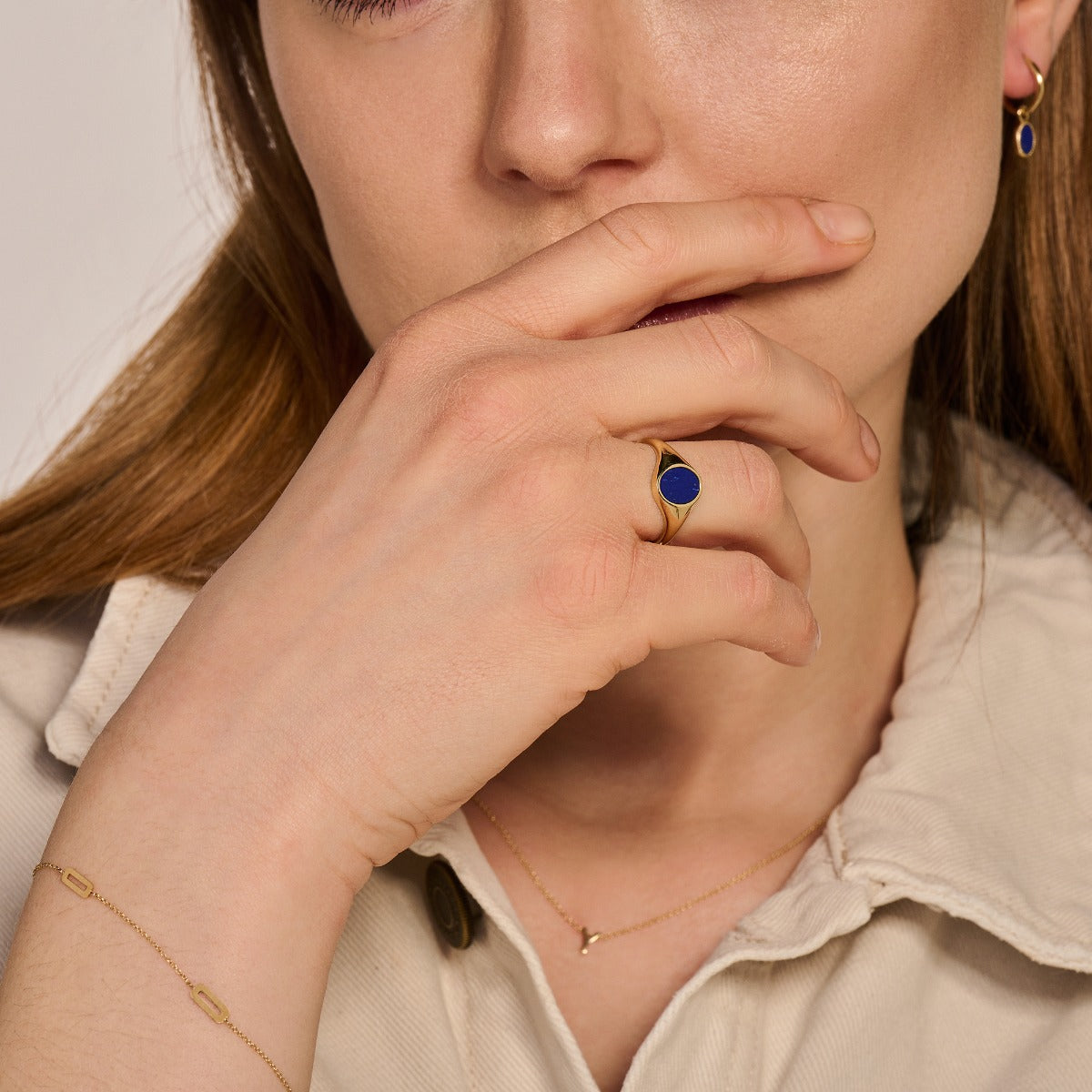 Blush 14 Carat Golden Signet ring 1214YLA/56