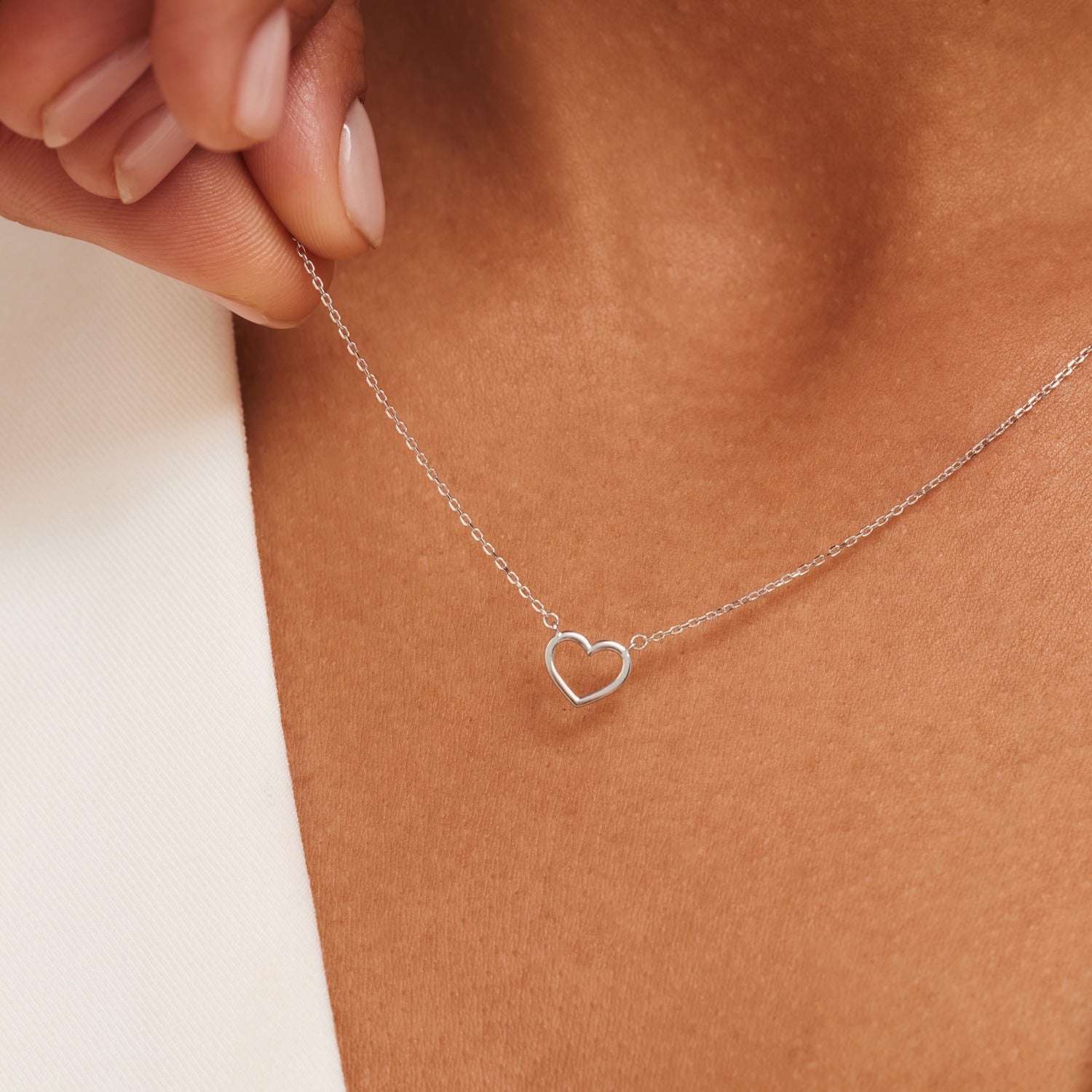 Isabel Bernard Cadeau d'Isabel 14 Carat Whitegold Necklace and Bracelet giftset IB90059