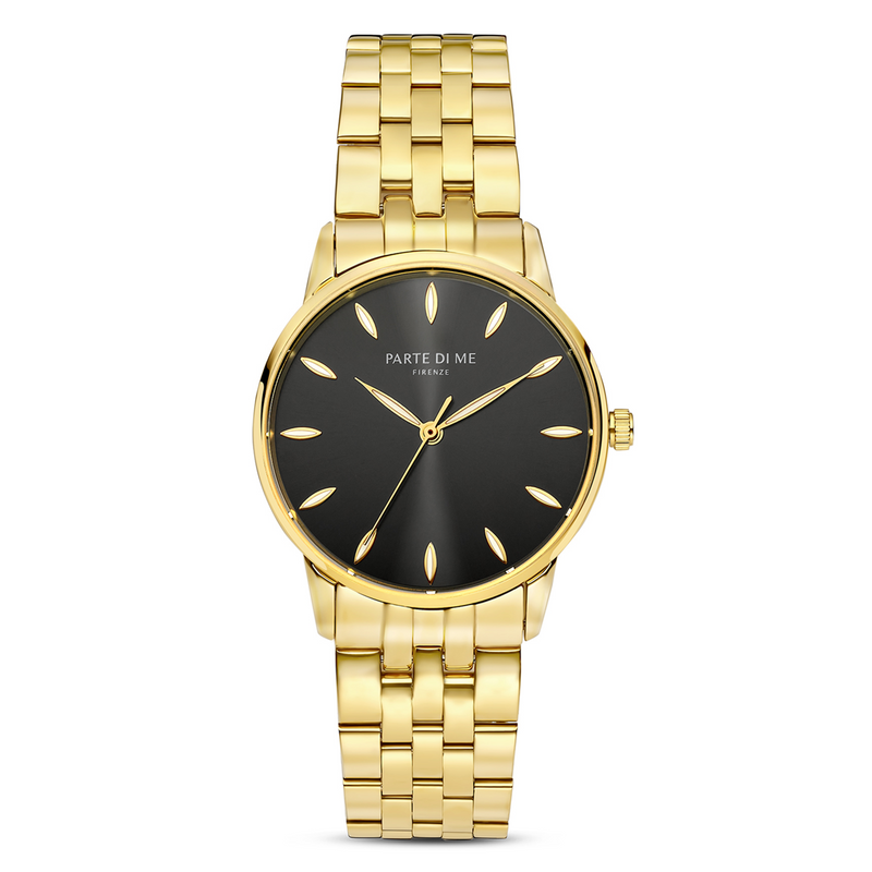 Parte Di Me Orologio rond dames horloge goudkleurig en zwart PDM09044-zoom-