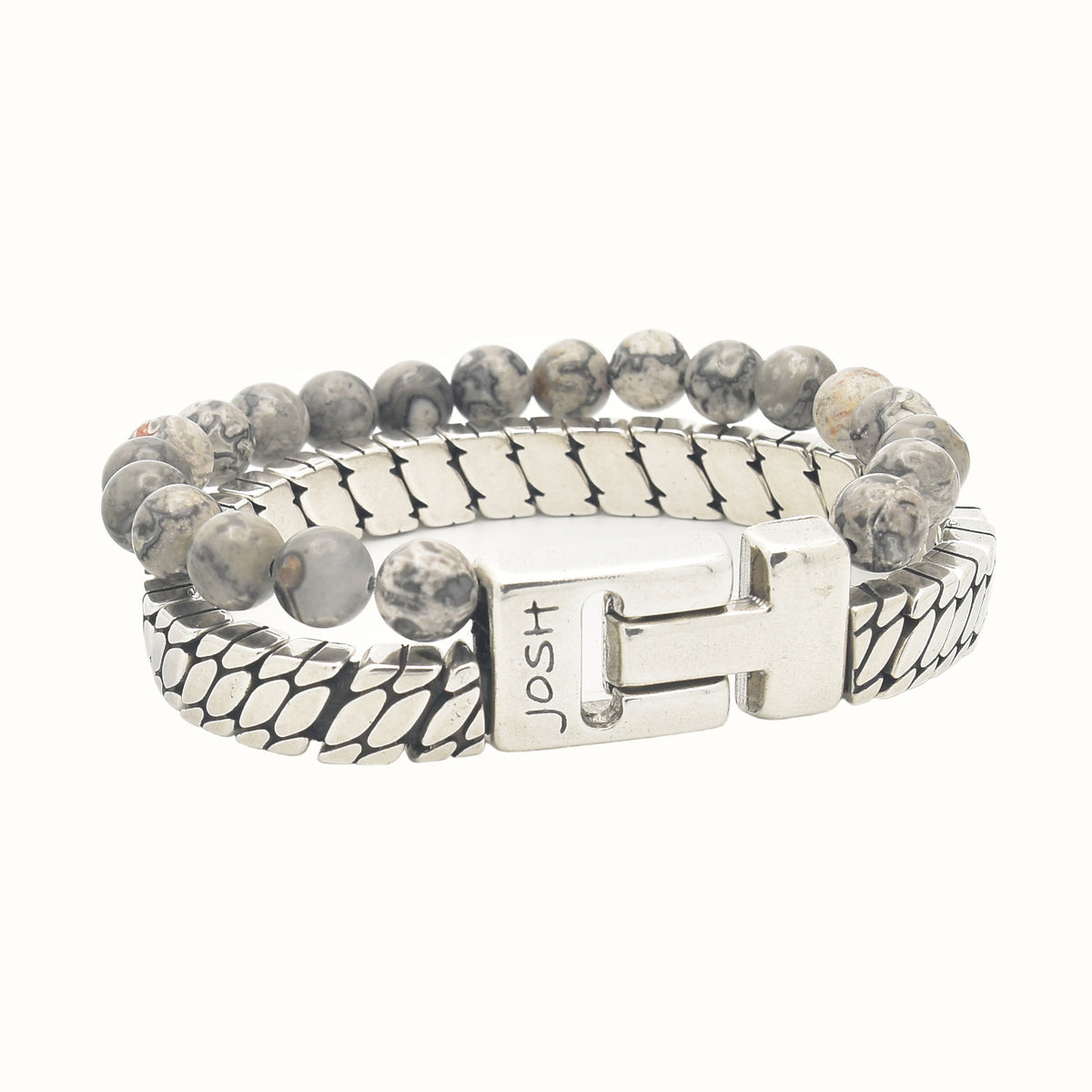 Josh Silver Bracelet 03517-BRA-S/SMOKY/L