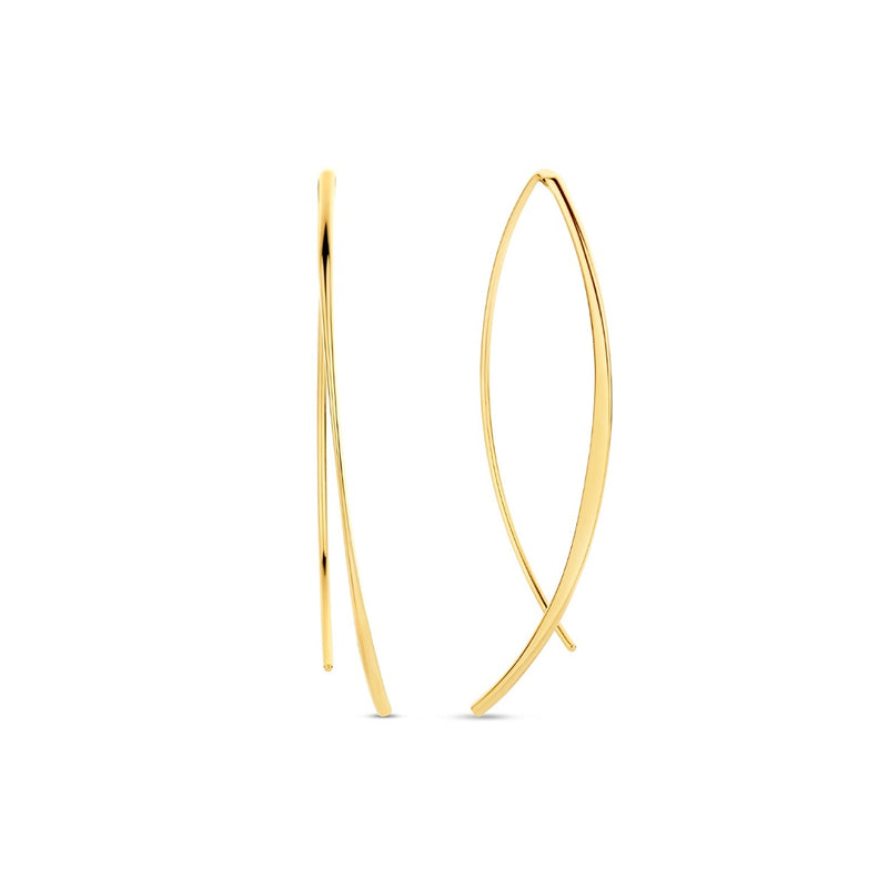 Jackie Gold 14K Golden Hoop Earrings JKE23.359-zoom-