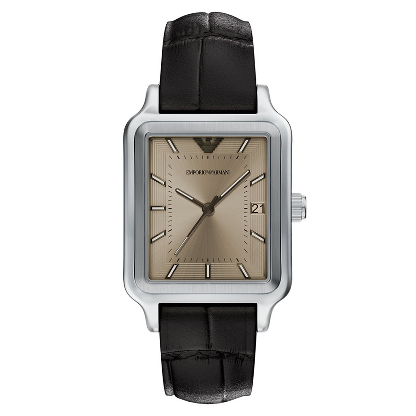 Emporio Armani Rectangular Silver Dial Watch AR11756