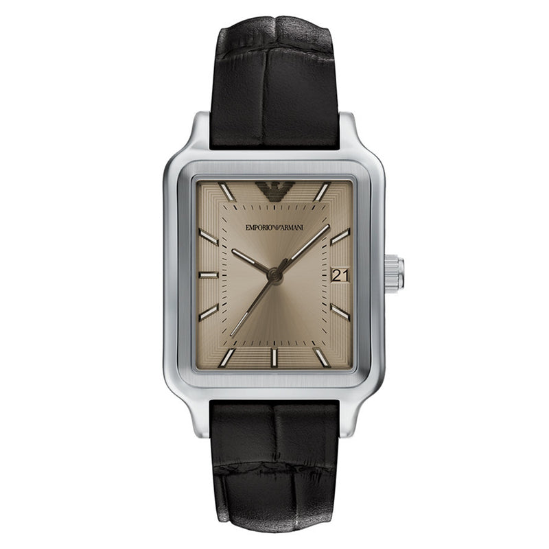 Emporio Armani Rectangular Silver Dial Watch AR11756-zoom-