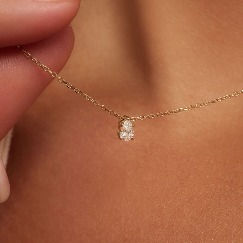 Isabel Bernard De la Paix Eloise 14 karaat gouden collier met diamant 0.1 karaat IBD350025-zoom-