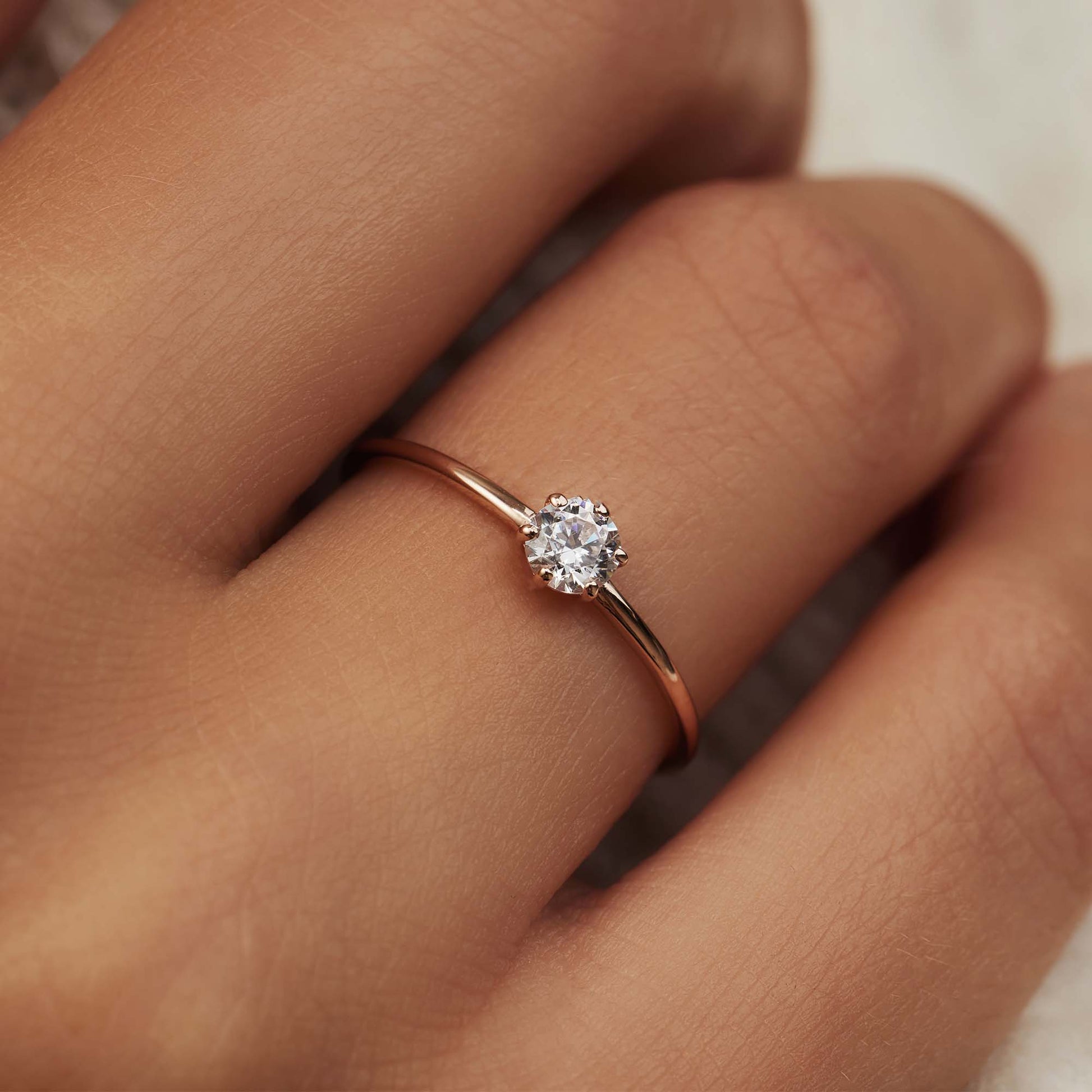 Isabel Bernard La Concorde Abelle 14 Carat RoseGold Ring IB330025-48