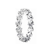 Pandora Timeless 925 Sterling Silver Hearts Ring 193103C01-52
