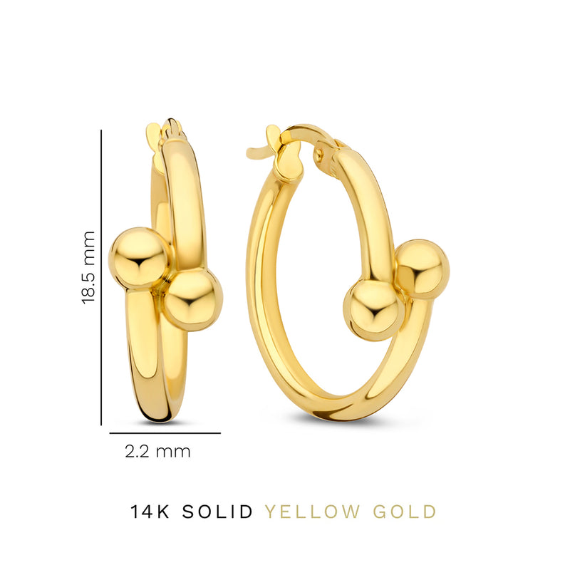 Isabel Bernard Cadeau d'Isabel 14 karaat gouden bangle en oorringen giftset IB90179-zoom-
