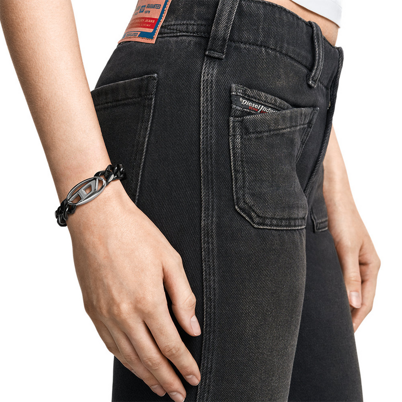 Diesel Oval D Zwarte Armband DX1611931-zoom-