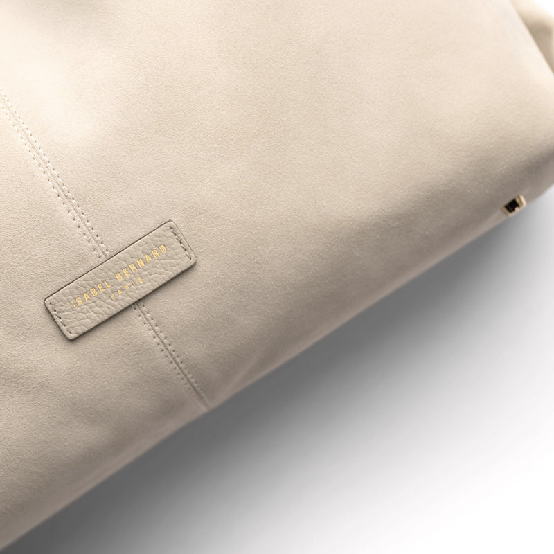 Isabel Bernard Honoré Grace crème suède schoudertas IB25093-170-zoom-