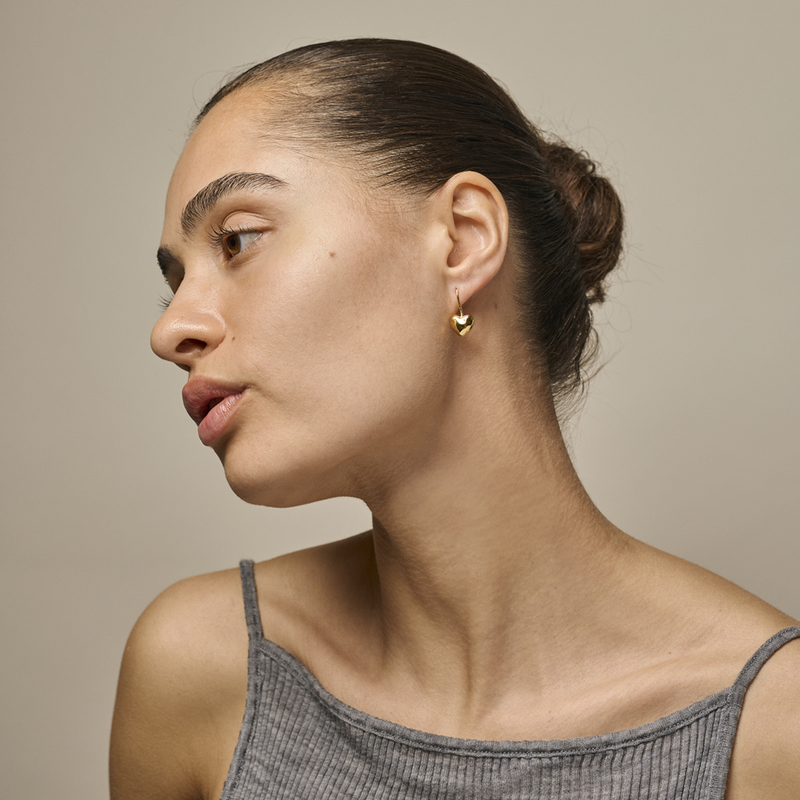 ENAMEL Copenhagen Recycled 925 Sterling Silver Gold Plated Earrings E443G-zoom-