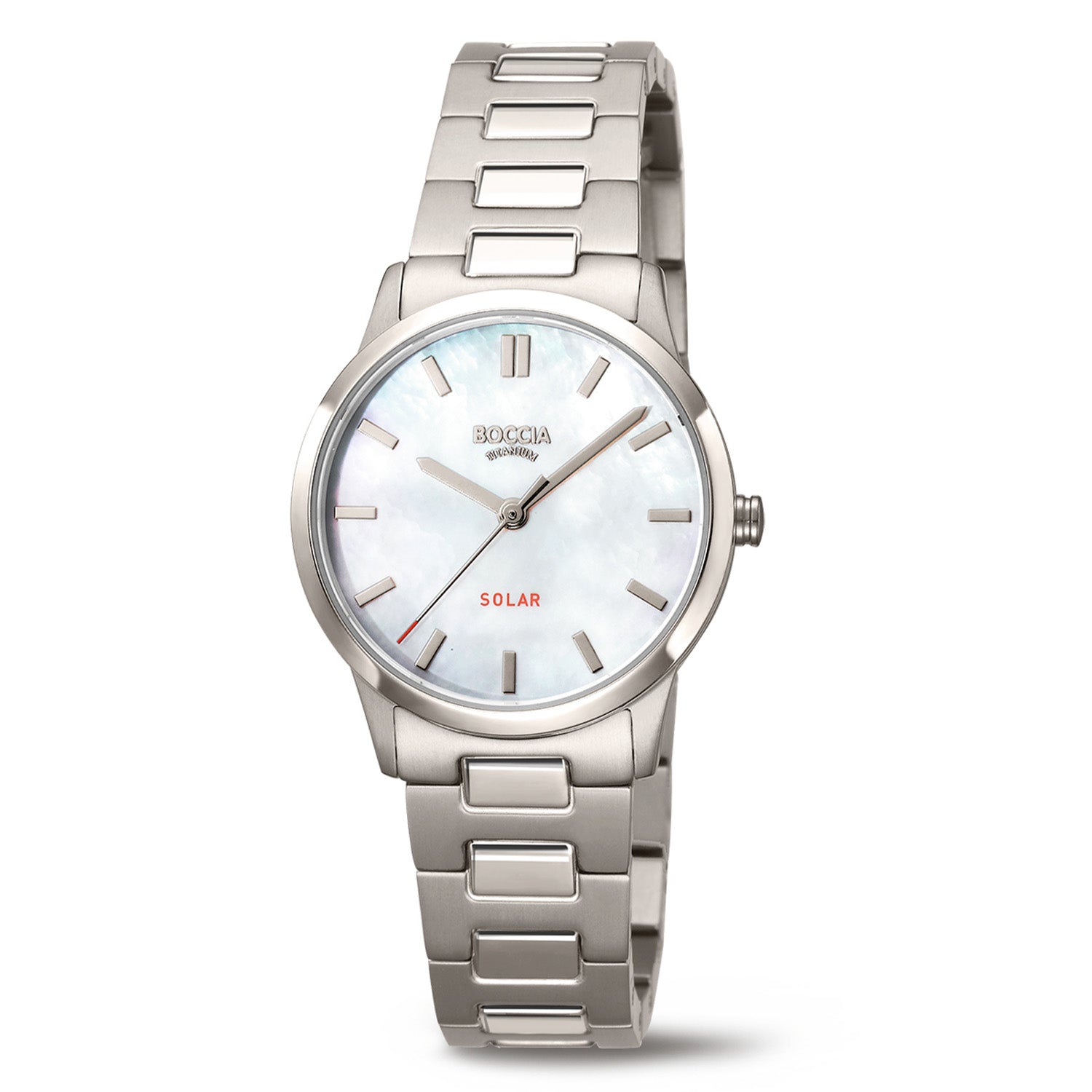 Boccia Titanium Parelmoer Dames Horloge 2002-3363-03