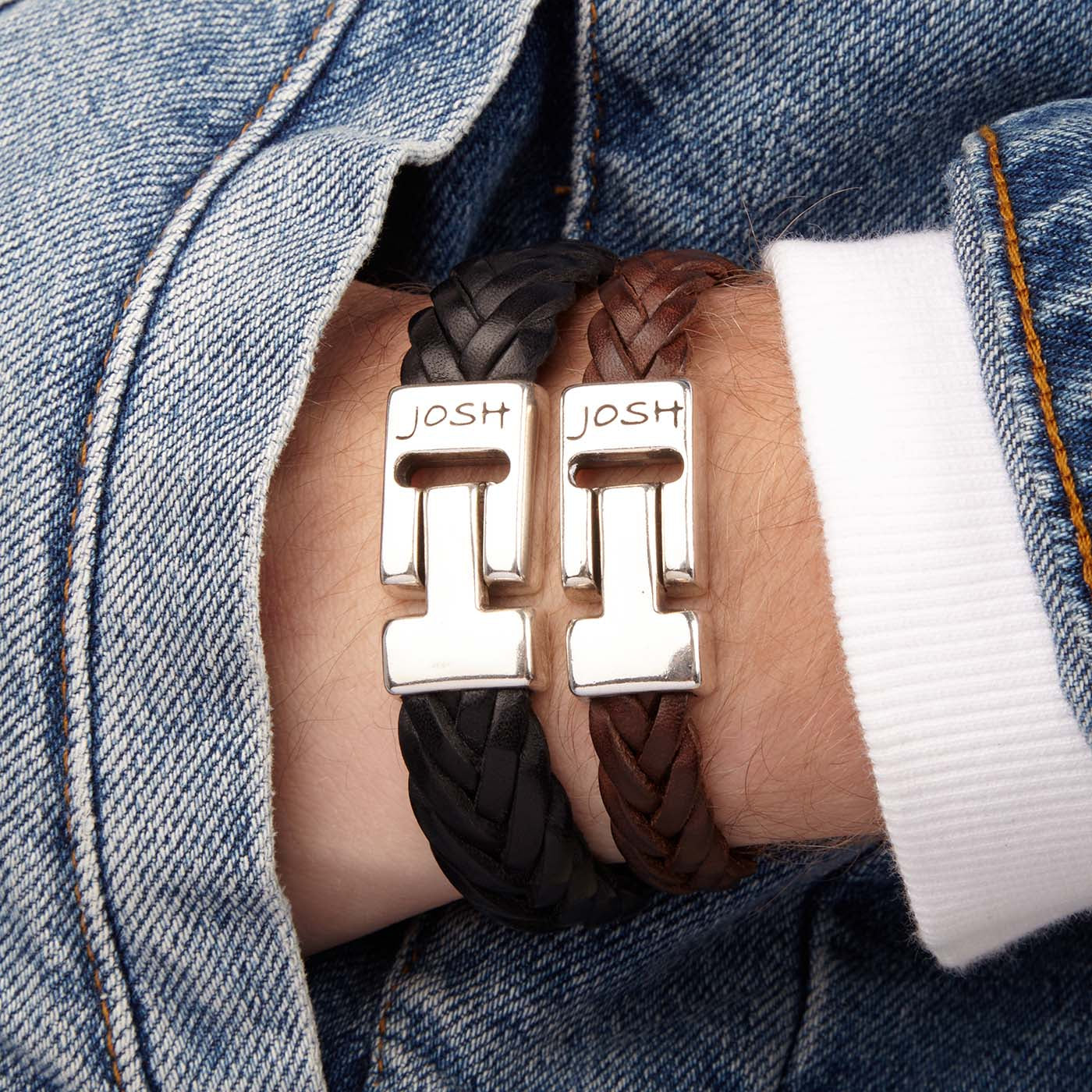Josh Armband Heren Zwart 24001-BRA-ZW (19.50 cm)