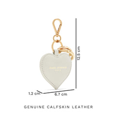 Isabel Bernard Honoré Faye Crème Calfskin Hart Key Pendant IB66001-070