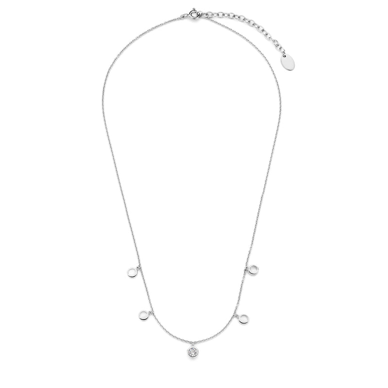 Violet Hamden Luna 925 Sterling Zilveren Ketting met Manen en Witte Zirkonia Steentje VH340039-zoom-