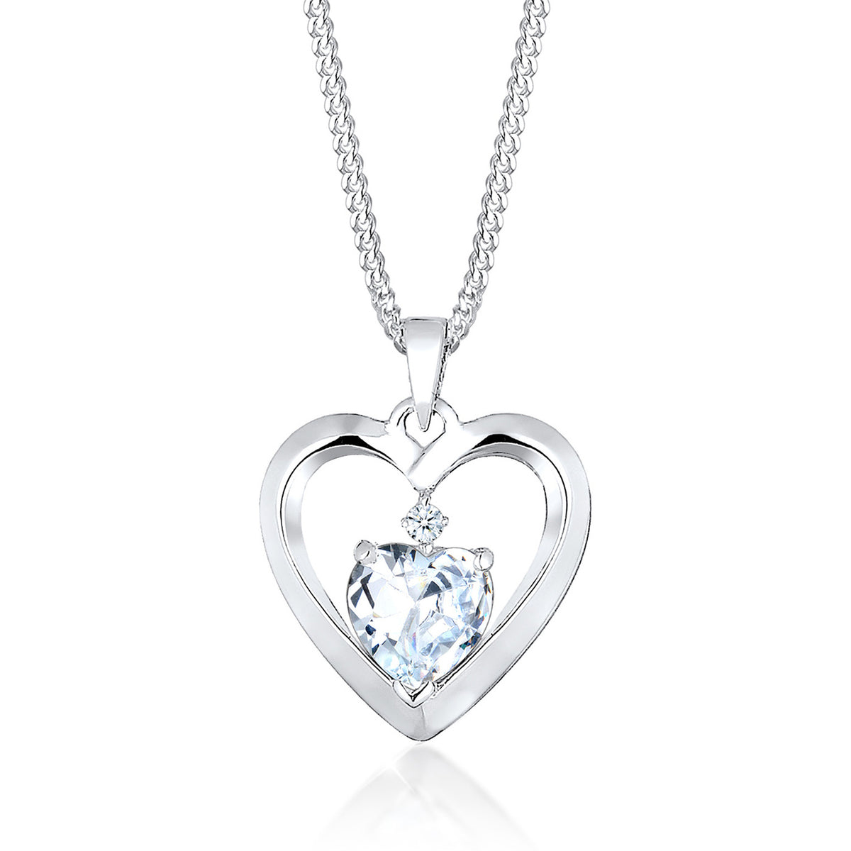 Elli 925 Sterling Silver Necklace with Diamond (0.015 ct) 2004-BF-0008032-001