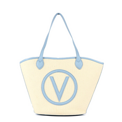 Valentino Bags Covent Beige & Brown Shopper VBS7QO02CANNATURALE/CUOIO