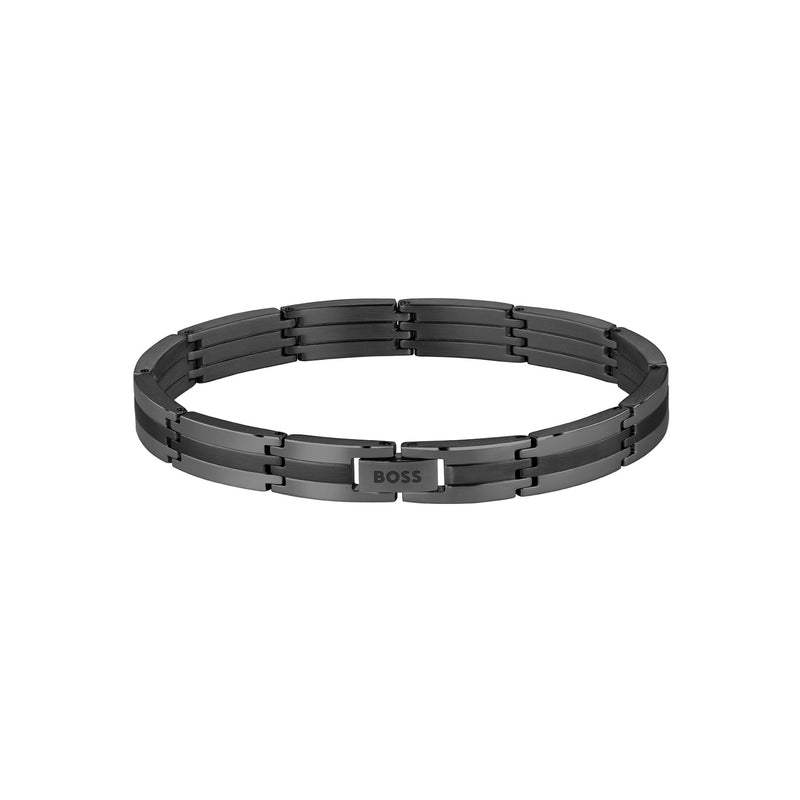 Hugo Boss Roestvrij Staal Zwarte Heren Schakelarmband HBJ1580804-zoom-
