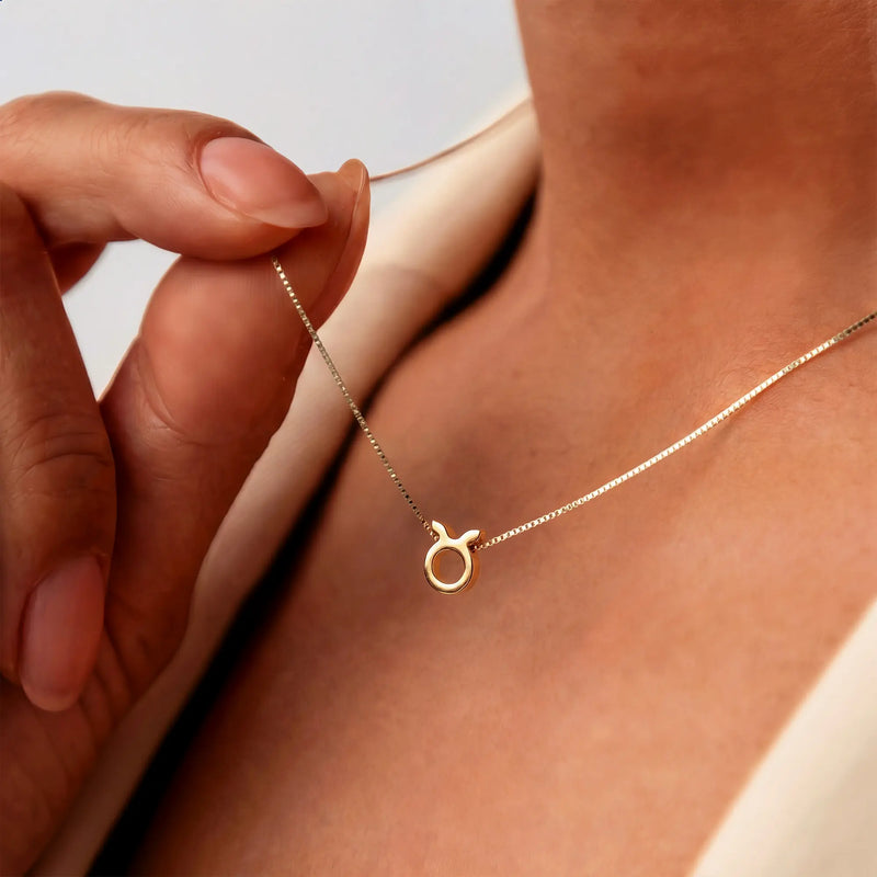 Isabel Bernard Étoiles d’Or Taurus 14 Carat Gold Venetian Necklace With Horoscope IB340179-zoom-