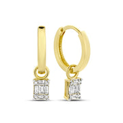 Isabel Bernard De la Paix Maxime 14 karaat gouden oorringen met diamant 0.26 ct IBD360019