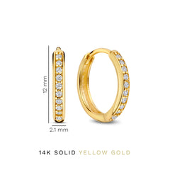 Isabel Bernard Cadeau d'Isabel 14 karat gold earring set with zirconia IB90188