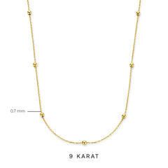 Beloro Jewels Della Spiga Dani 9 Karat Gold Necklace BO340041