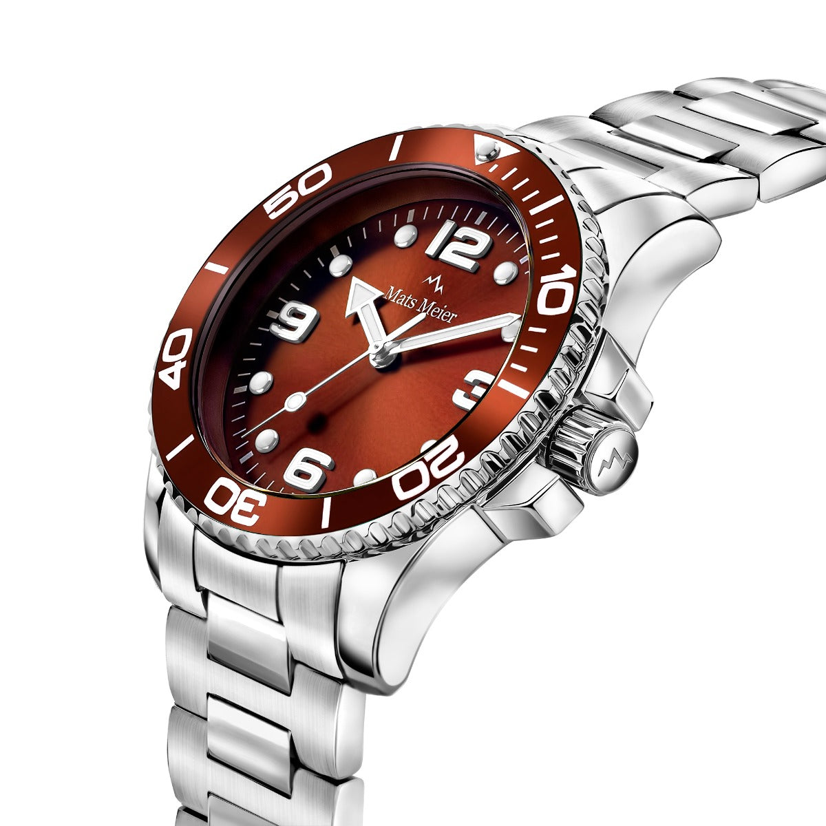 Mats Meier Ponte Dei Salti Men's Watch Silver Coloured and Brown MM00526