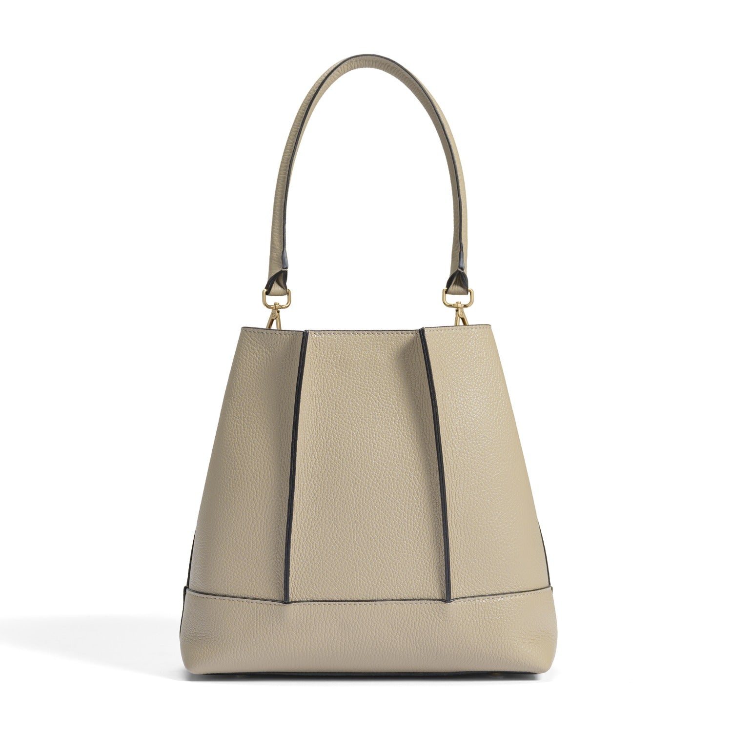 Isabel Bernard Femme Forte Macie Taupe Calfskin Shoulder Bag IB25074-078