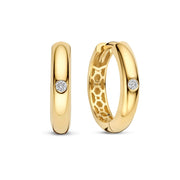 Isabel Bernard De La Paix Lize Gouden Oorbellen met Diamant 0.03 Karaat IBD360040