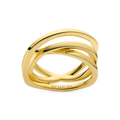 Sif Jakobs Gold Plated Spirale Pianura Ring SJ-R2590-YG-56