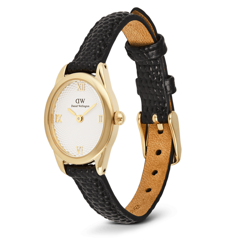 Daniel Wellington Ophelia Mini Black Lizard Goudkleurig Dameshorloge DW00100890-zoom-
