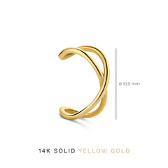 Isabel Bernard 14 Karaat Gouden Le Marais Chéri Single Ear Cuff IB370002