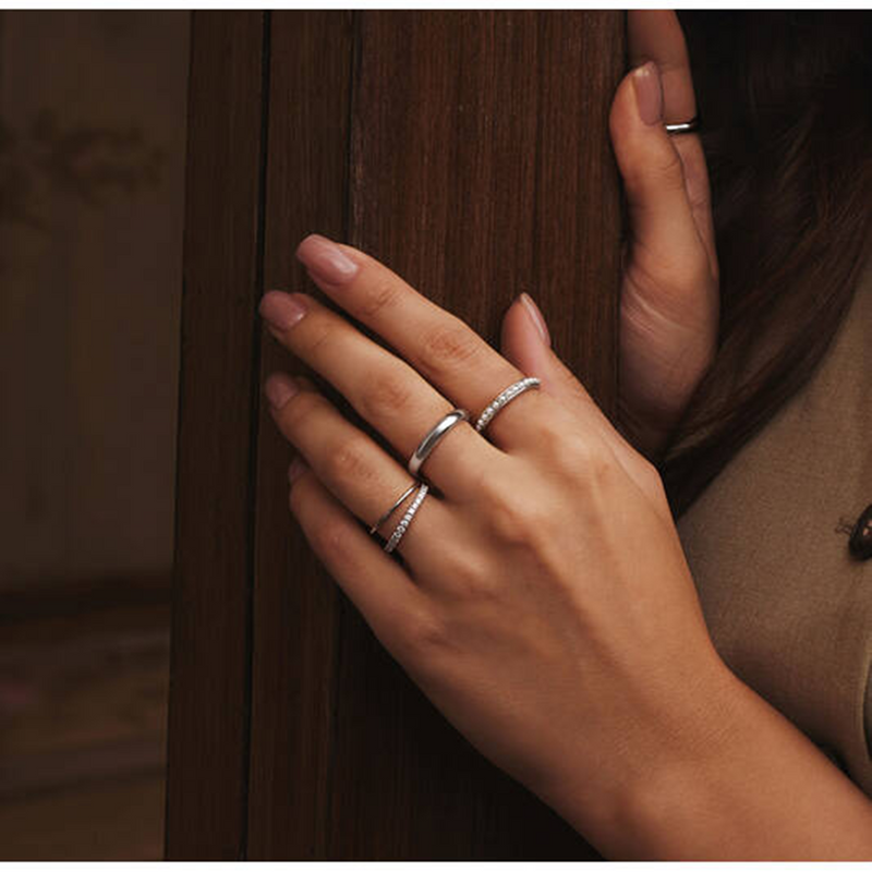 Ania Haie Reimaginer 925 Sterling Silver Shell Pearl Beaded Ring AH-R069-03H-54-zoom-