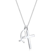 Elli 925 Sterling Silver Link Chain Necklace 2004-BF-0007705-002
