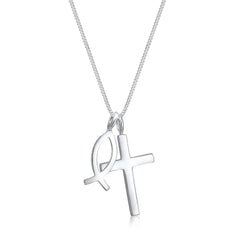 Elli 925 Sterling Silver Link Chain Necklace 2004-BF-0007705-002